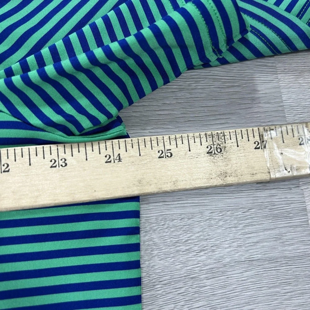 Hazeltine RLX Ralph Lauren Polo Shirt Mens Large Blue Stripe Golf Performance